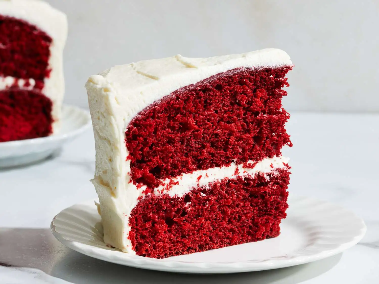 Red Velvet Cake - Classic red velvet cake with cream cheese frosting at Paratha 2 Pizza Calgary